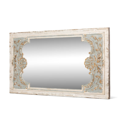 Coquille Decorative Wood Framed Wall Mirror