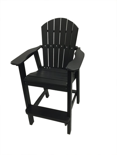 tall adirondack chair black