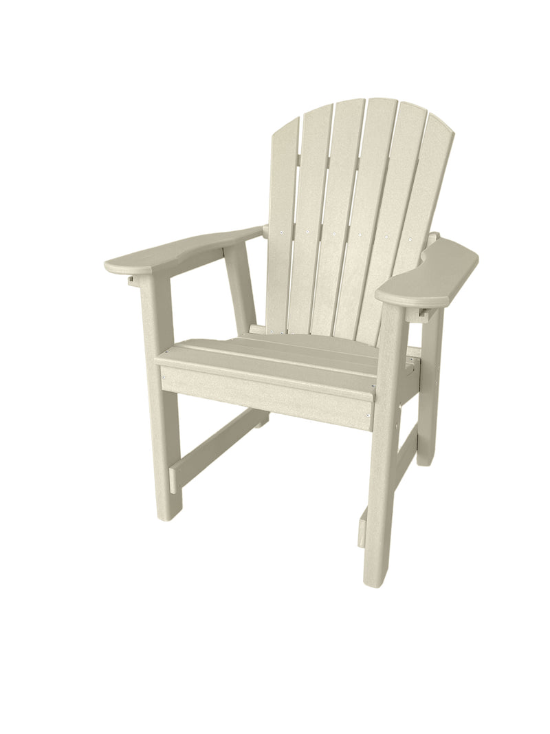 white poly dining chair
