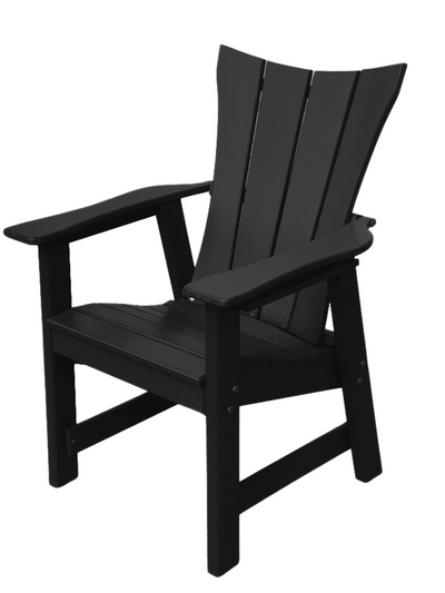 black modern outdoor dining chair