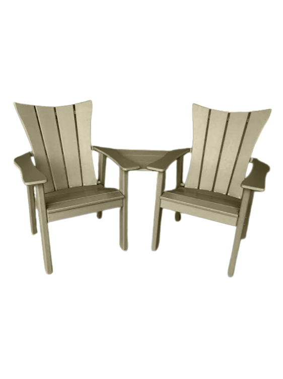 tan outdoor dining chair set of 2 with scooped backs
