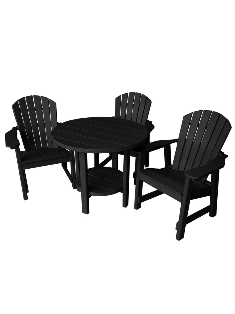 black poly outdoor dining set