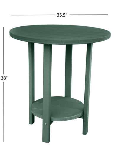 green tall outdoor bistro table dimensions