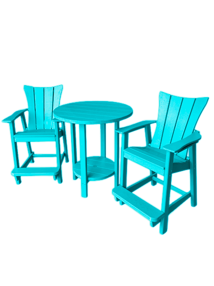 Tall outdoor bistro table set sale