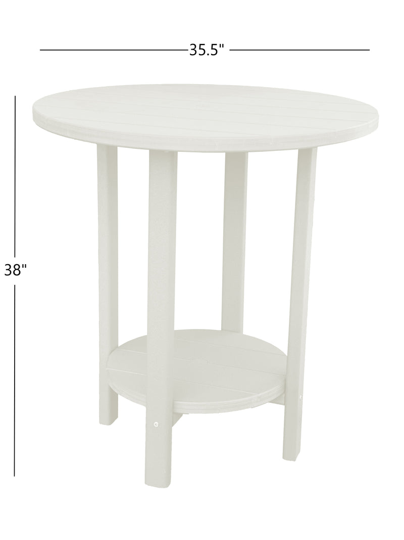 white tall outdoor bistro table dimensions