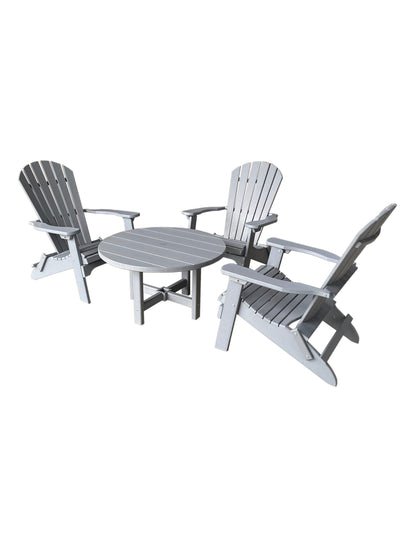 grey poly outdoor coffee table set