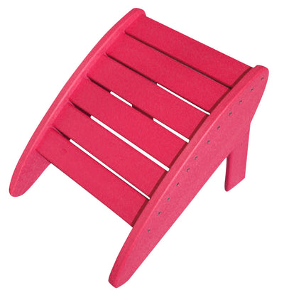 cranberry red adirondack chair footrest