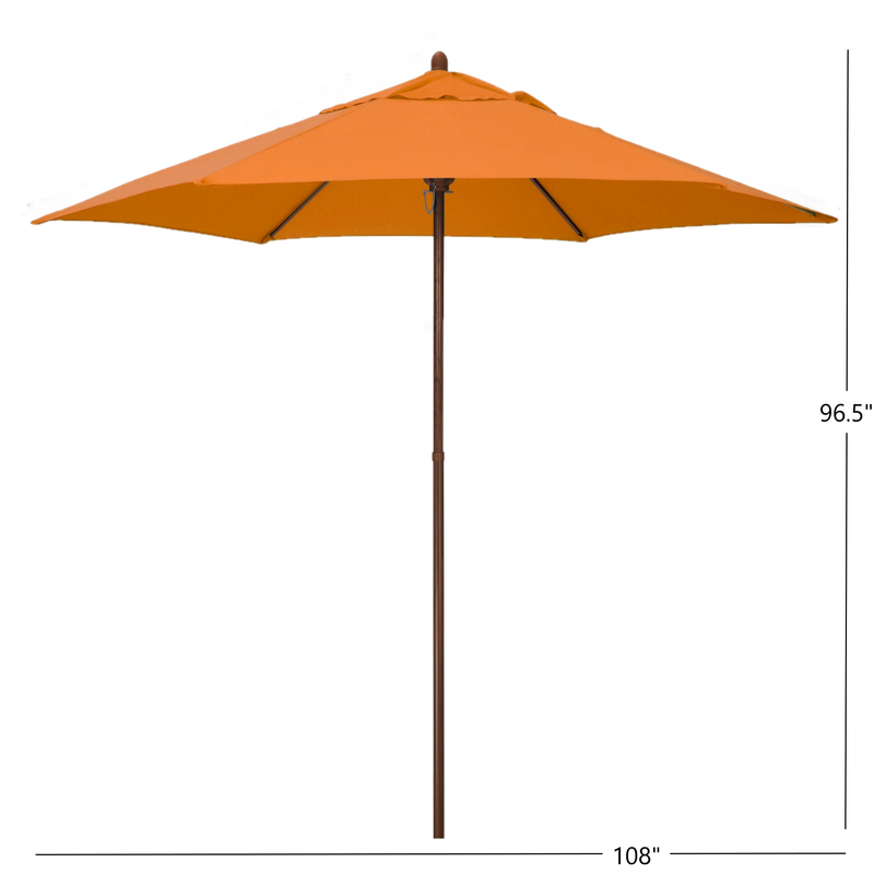 tuscan orange 9 ft patio umbrella