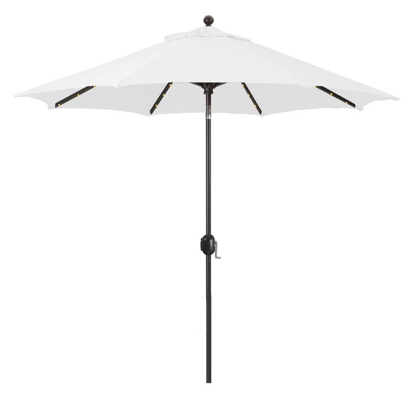natural white 9 ft. auto tilt patio umbrella