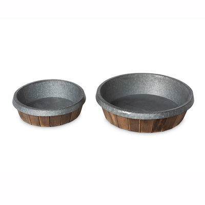 Saco Round Wooden Trays Set