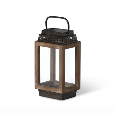 rustic wooden lantern