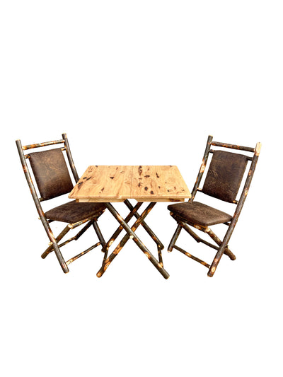Hickory 2 chair dining table set