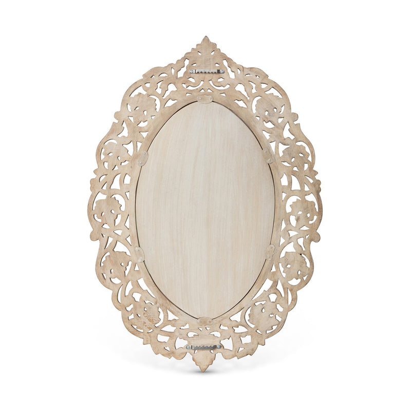 Vichy Oval Wood Framed Mirror
