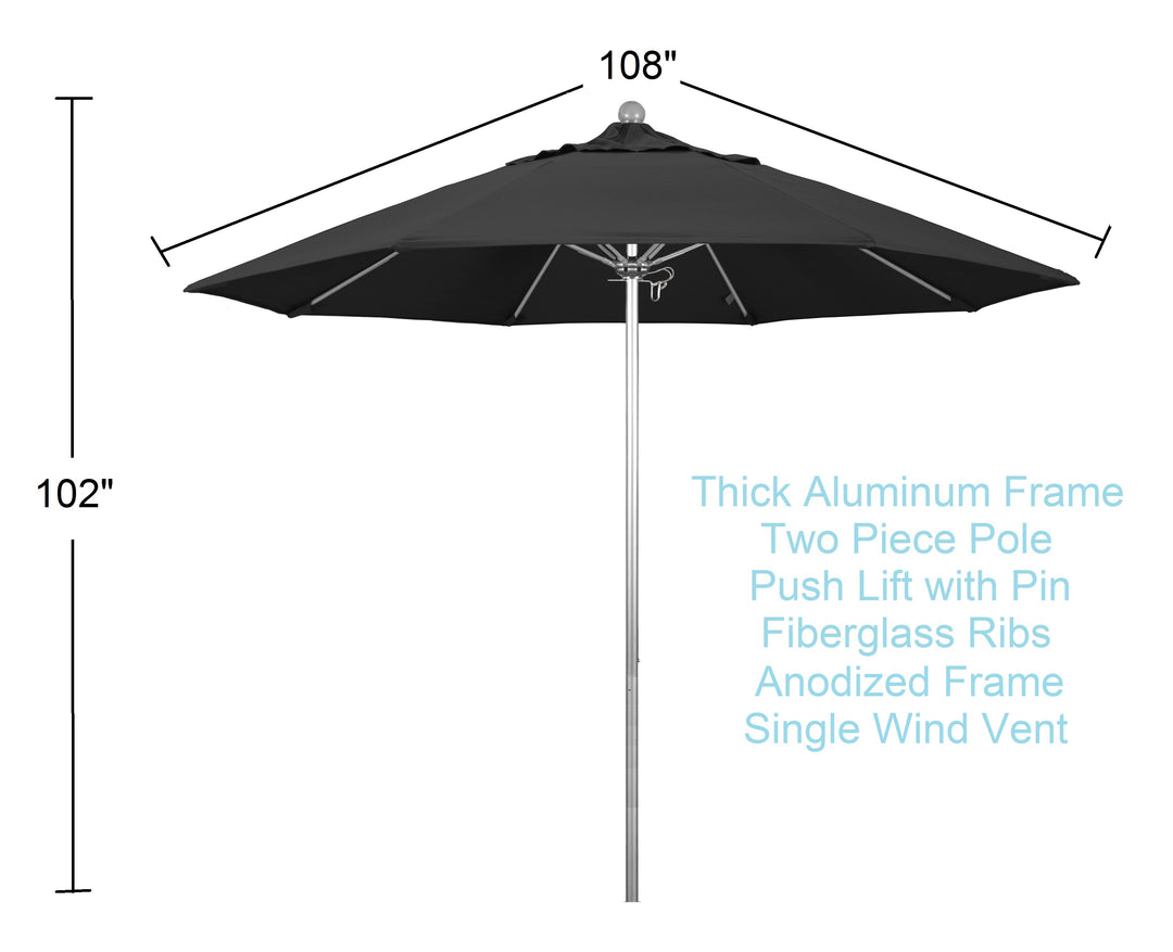 hampton bay 9 ft steel patio umbrella in periwinkle 9 ft Patio Umbrella - Commercial Patio Market Umbrella