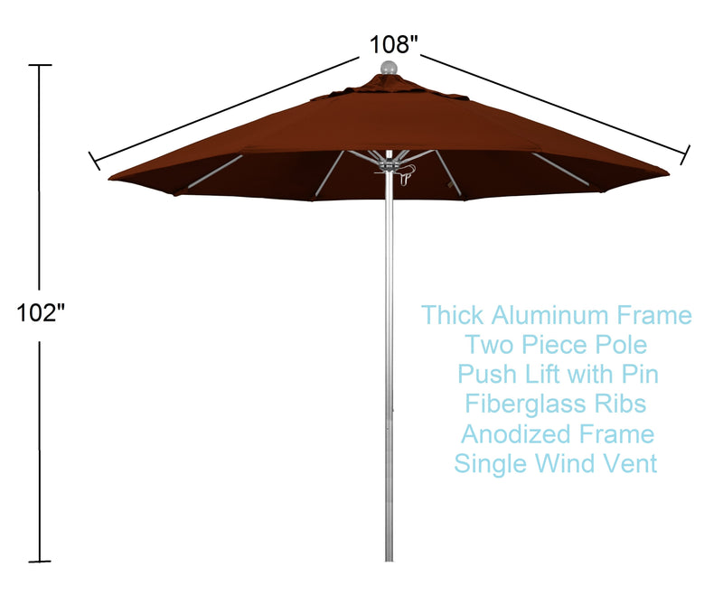 9 ft patio umbrella brick red dimensions and benefits