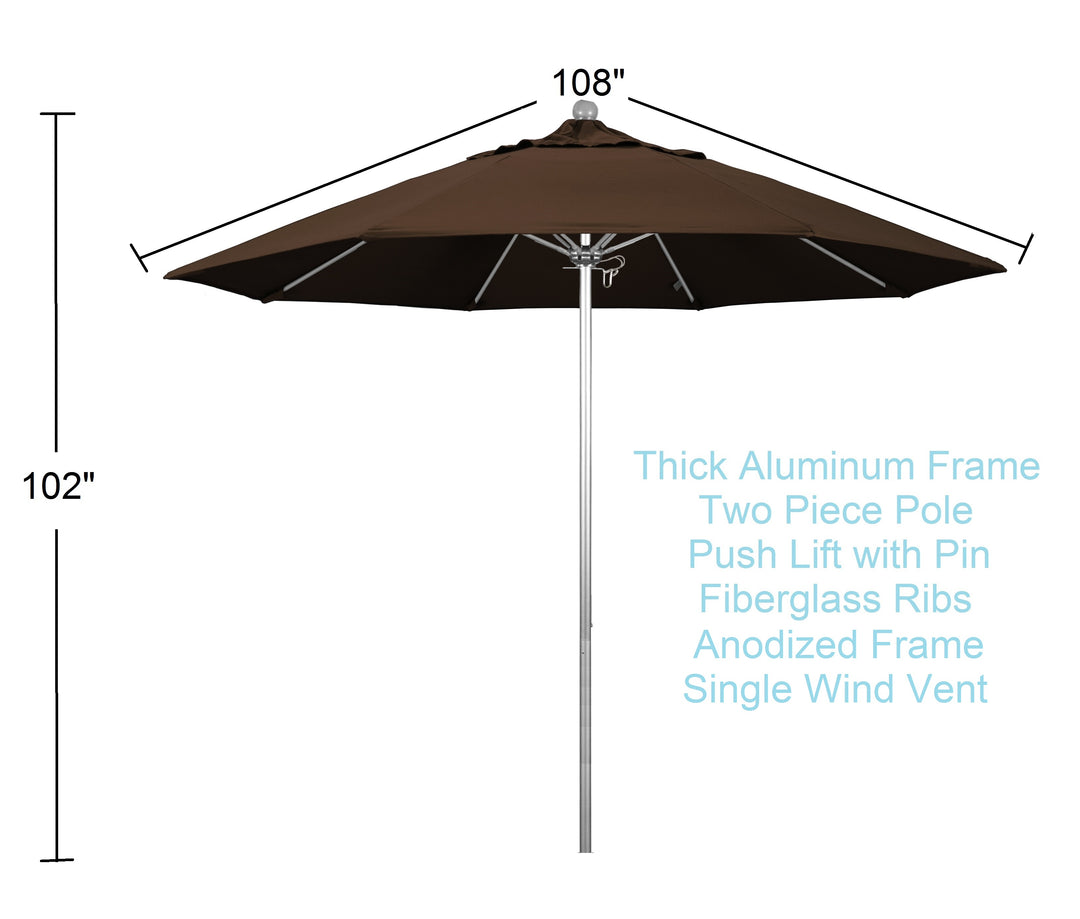 commercial grade outdoor patio umbrella twin pole 9 ft Patio Umbrella - Commercial Patio Market Umbrella
