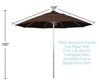 9 ft patio umbrella mocha dimensions and benefits