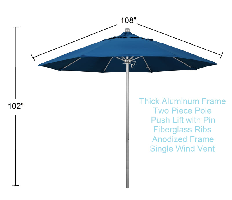 9 ft patio umbrella blue dimensions and benefits