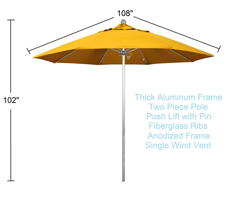9 ft patio umbrella yellow dimensions and benefits