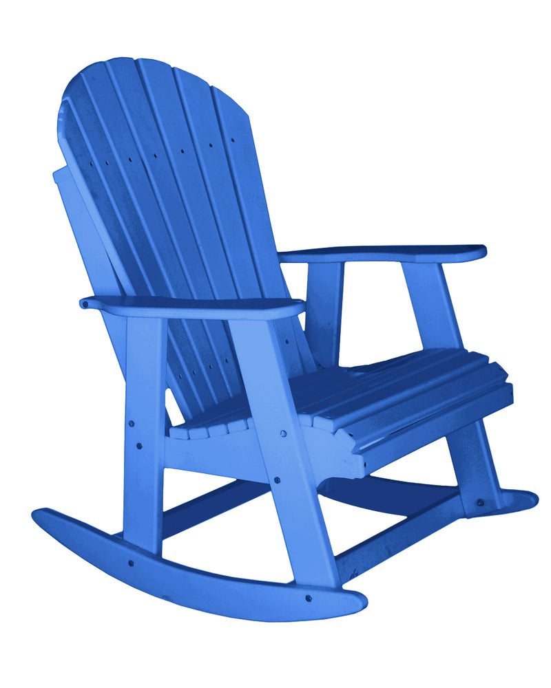blue poly rocking chair