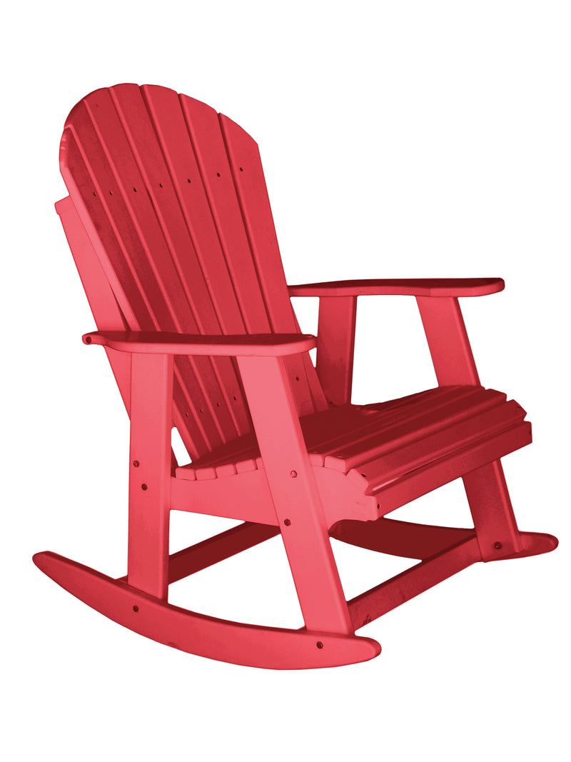 cranberry red poly rocking chair