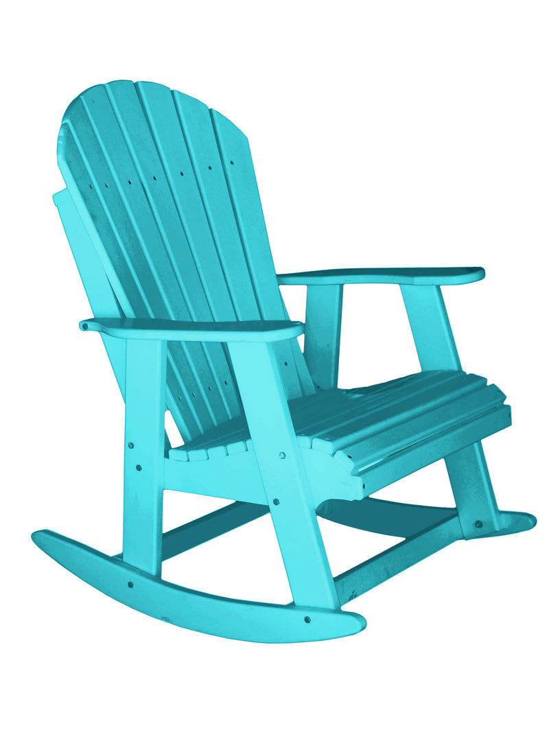 teal poly rocking chair