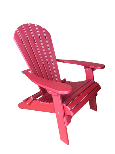 cranberry red folding poly adirondack chair