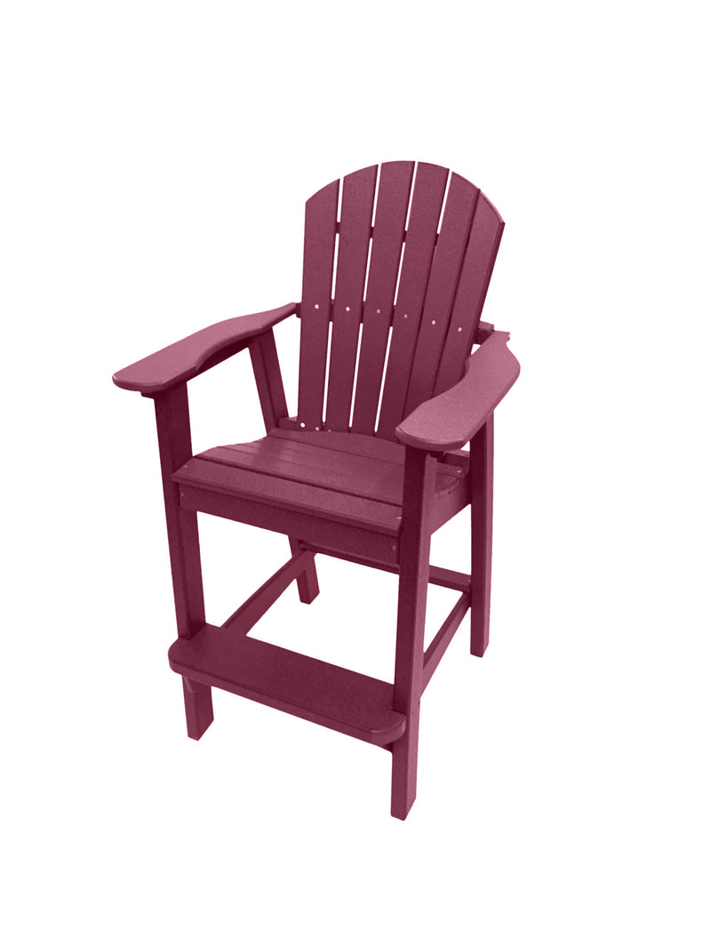 dark red poly balcony chair
