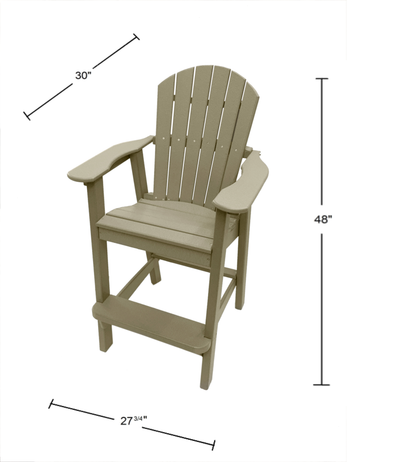 tall adirondack chair dimensions tan