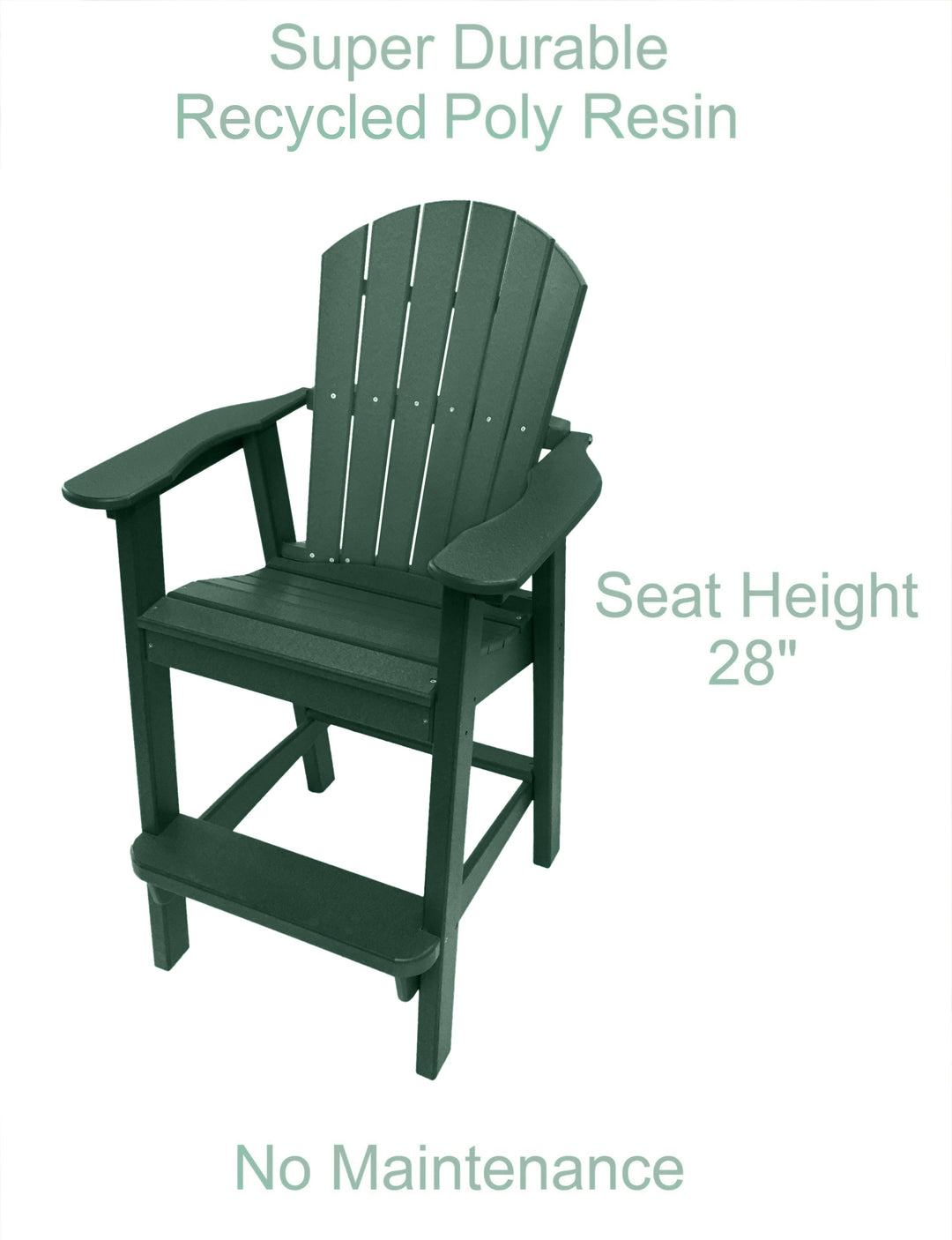 Tall Adirondack Chairs with Table - Phat Tommy