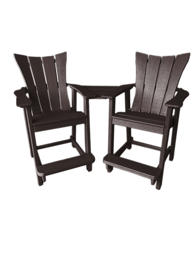 High Top Adirondack Chairs with Table