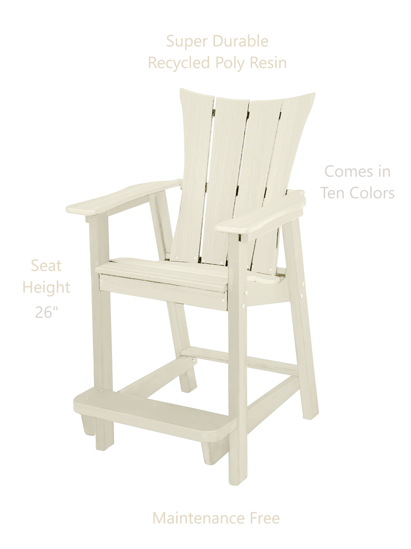 High Top Adirondack Chairs with Table