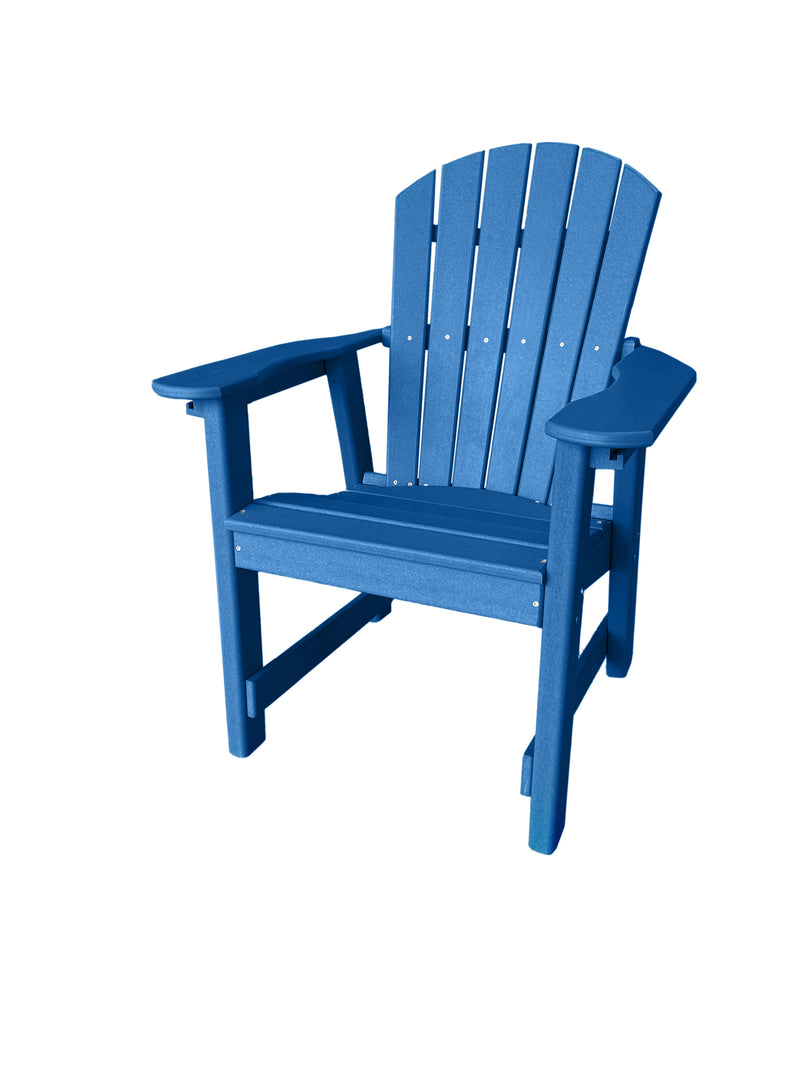 blue poly dining chair