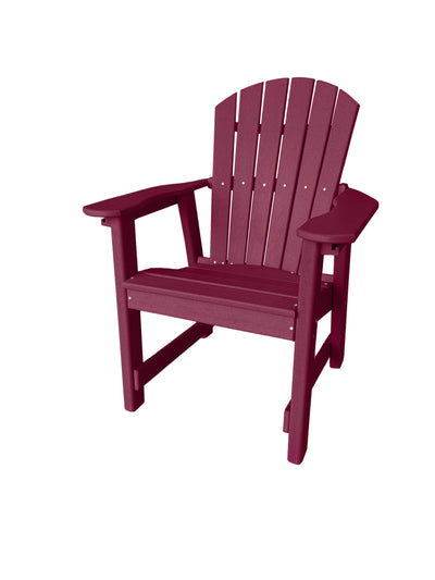 dark red poly dining chair