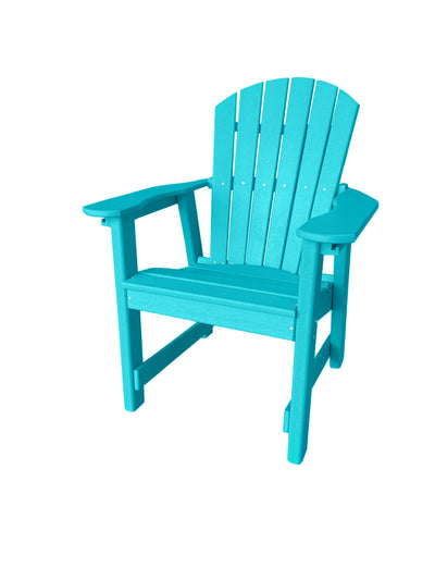 teal poly dining chair