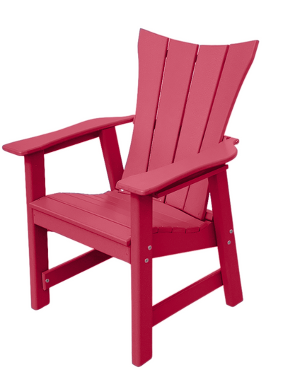 cranberry red modern outdoor dining chair