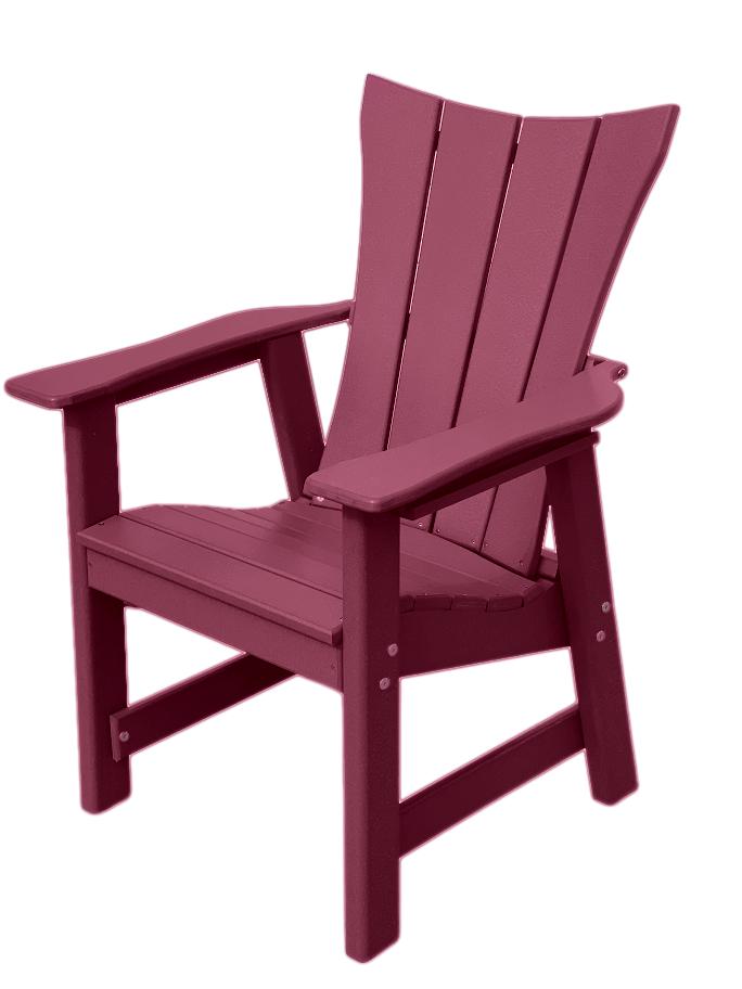 dark red modern outdoor dining chair