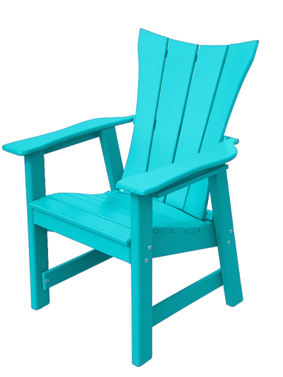 teal modern outdoor dining chair