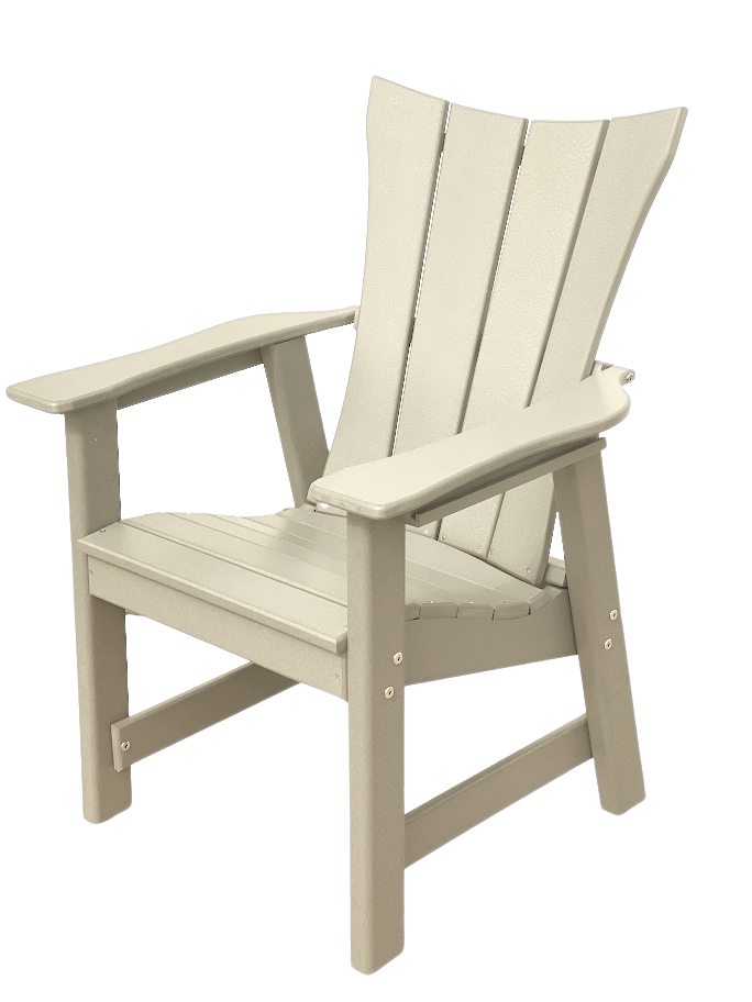 white modern outdoor dining chair