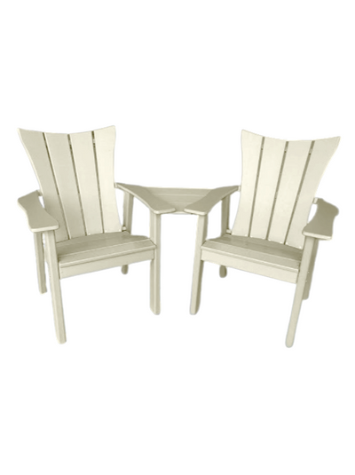white outdoor dining chair set of 2 with scooped backs