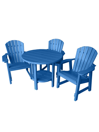 blue poly outdoor dining set