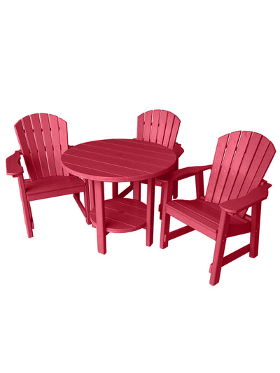 cranberry red poly outdoor dining set