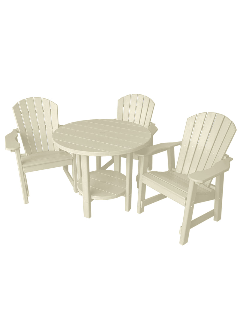 white poly outdoor dining set