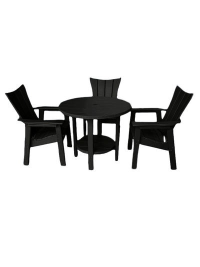 black modern outdoor dining set 