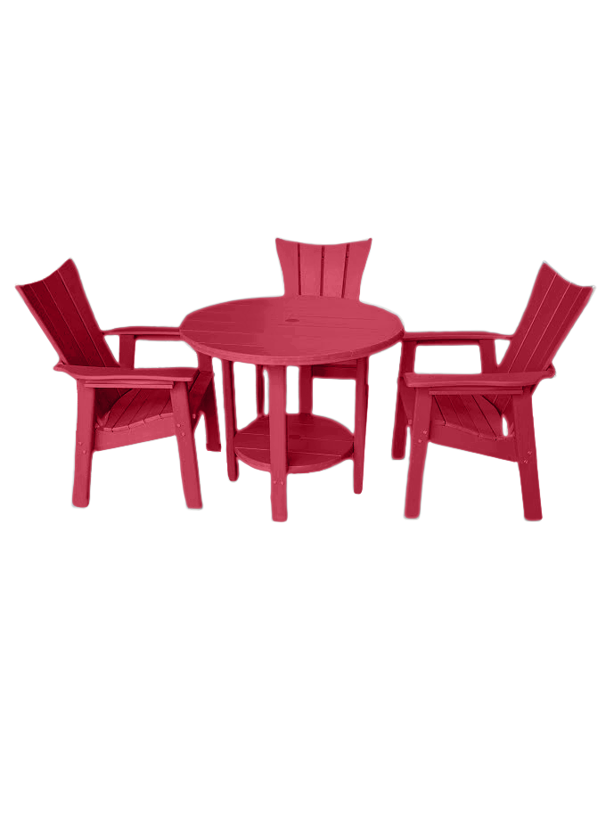 cranberry red modern outdoor dining set 