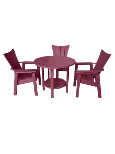 dark red modern outdoor dining set 