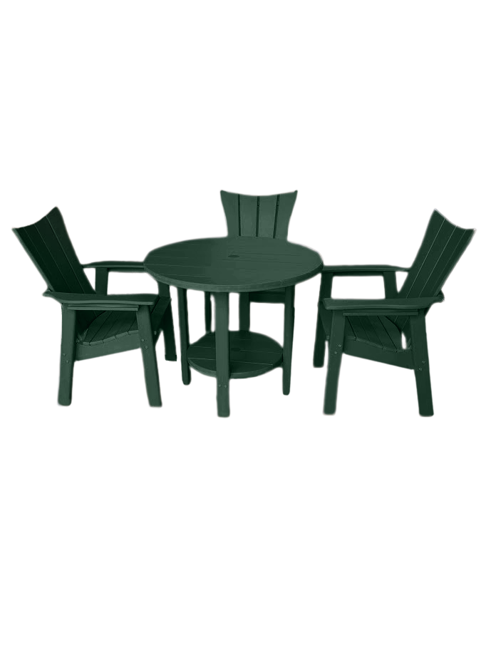 green modern outdoor dining set 