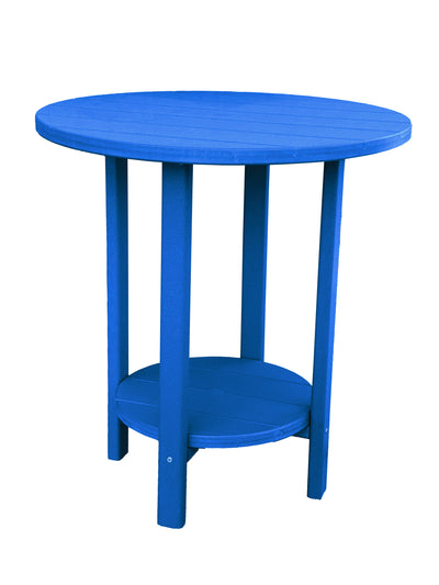 blue outdoor bar table