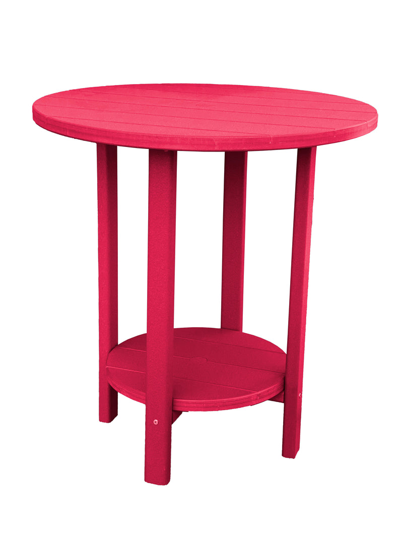 cranberry red outdoor bar table