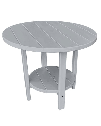 grey round outdoor dining table poly outdoor furniture